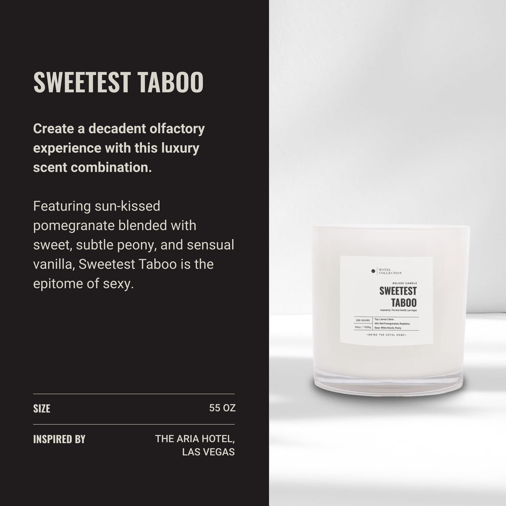 Aroma360 Sweetest Taboo Deluxe Candle jar shot with rich color.