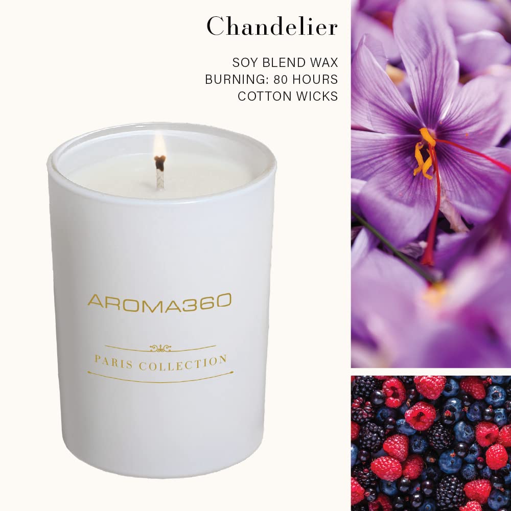 Aroma360 Woodsy-sandalwood-base candle brings deep, inviting aroma