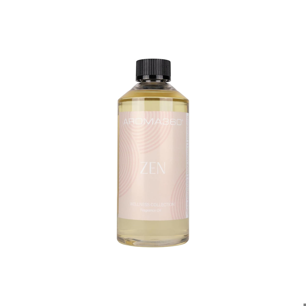 Aroma360 Zen diffuser bottle delivering a calming citrus-sage aroma for any room