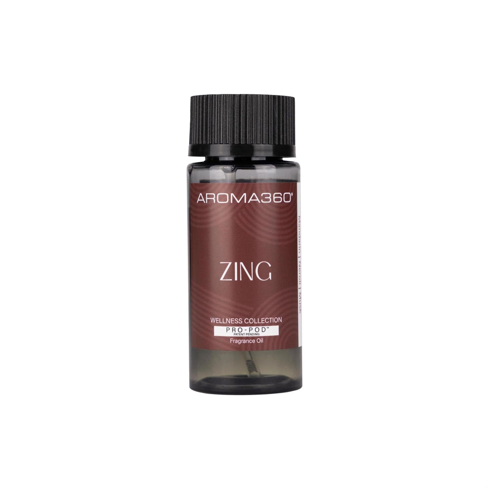 Aroma360 Zing Pro-Pod with mandarin-neroli-musk for energizing, inviting spaces.