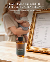 AROMADD Breathe Diffuser Oil label closeup showing heritage styling and clarity.