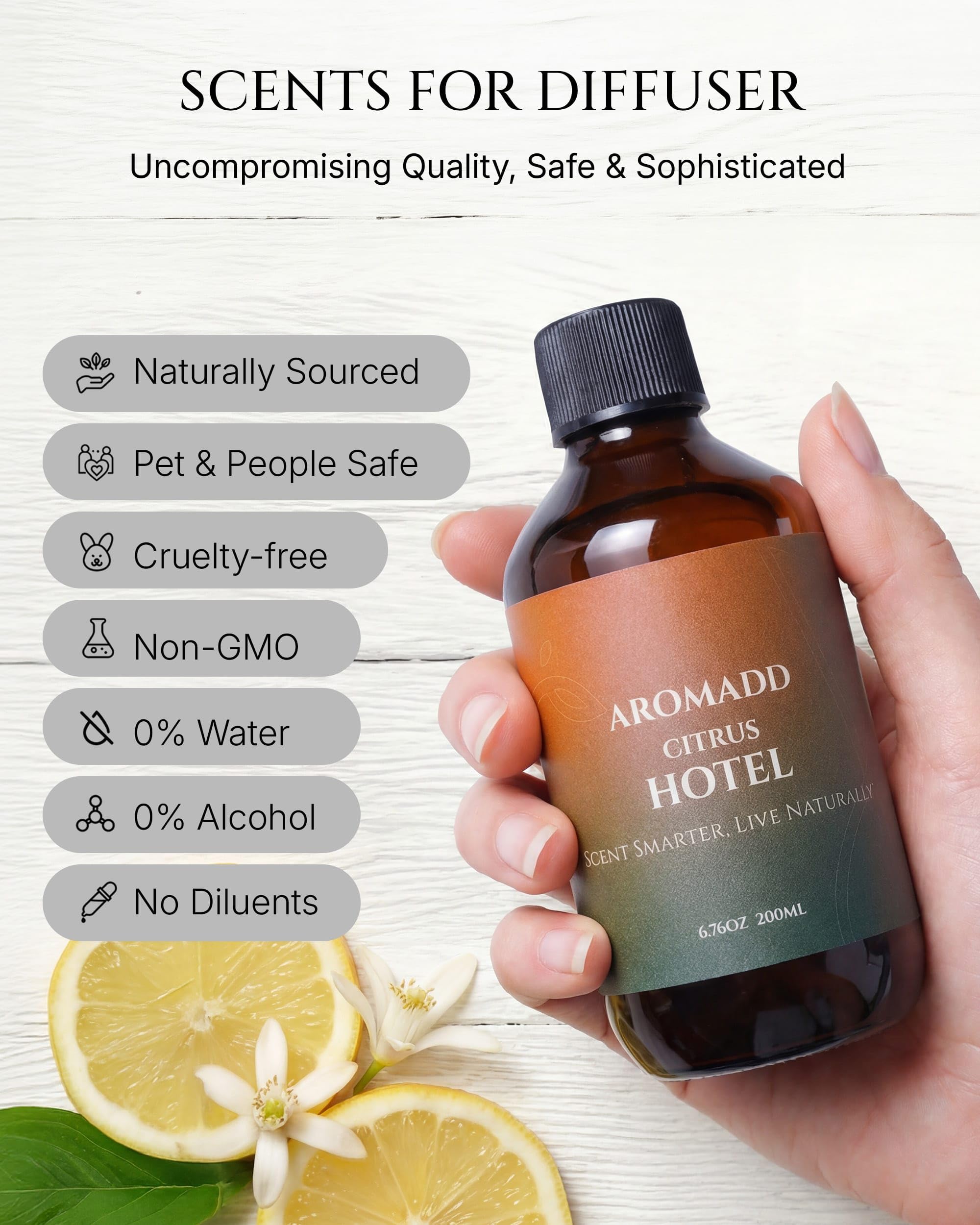 Aromadd Citrus Hotel Diffuser Oil in action dispersing notes through the air