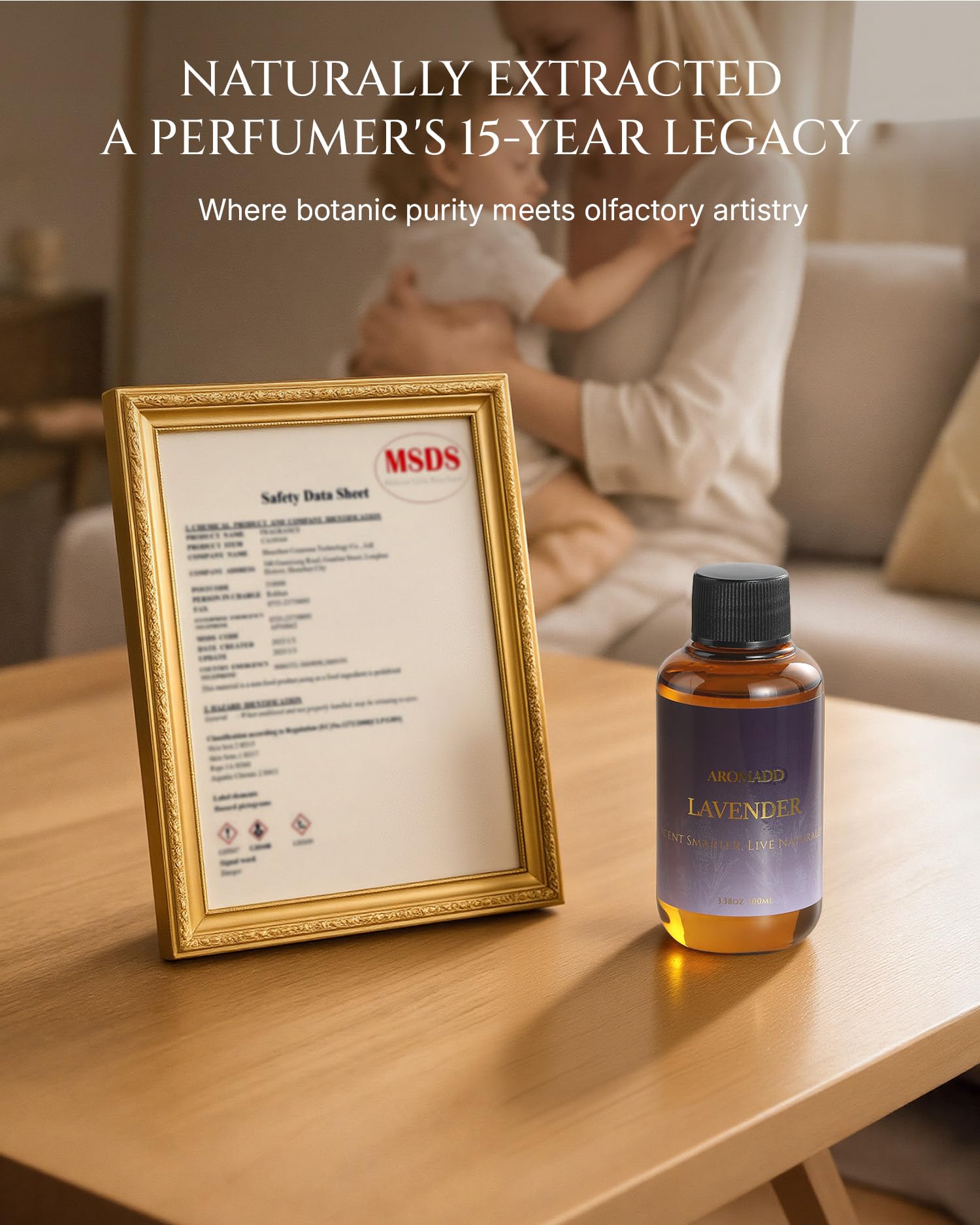 Aromadd Lavender diffuser oil creates hospitality ambience in a hotel lobby