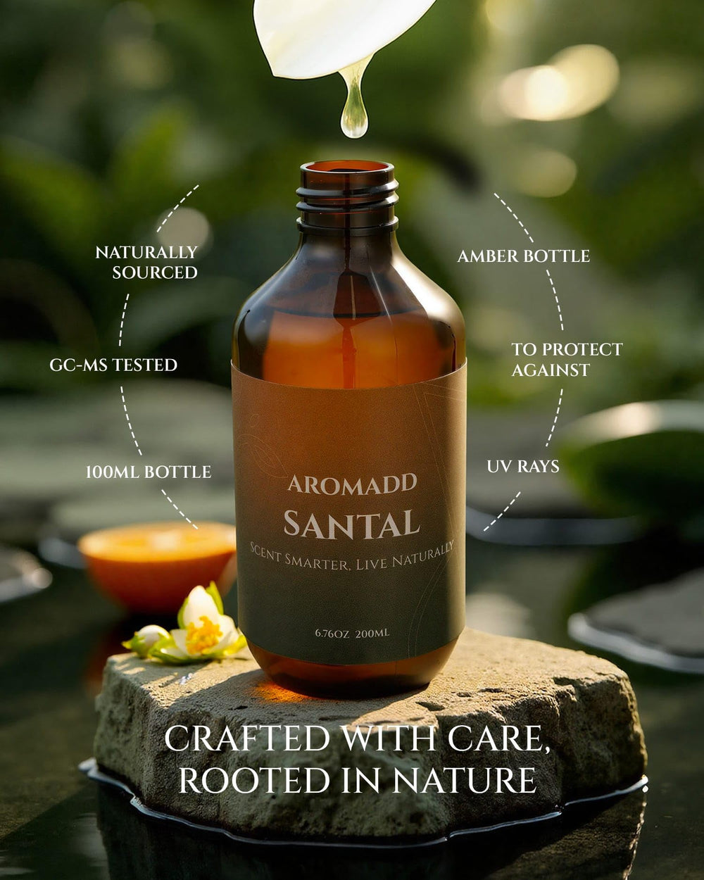 Aromadd Santal room ambiance illustrates a calm, refined scent profile.