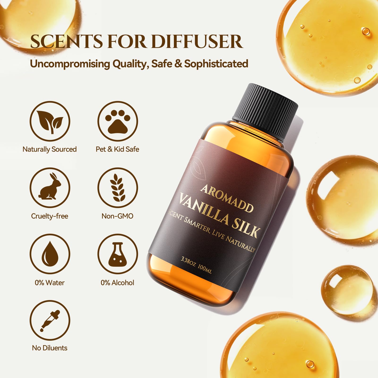 Aromadd Vanilla Silk packaging highlighting luxury hotel-inspired fragrance