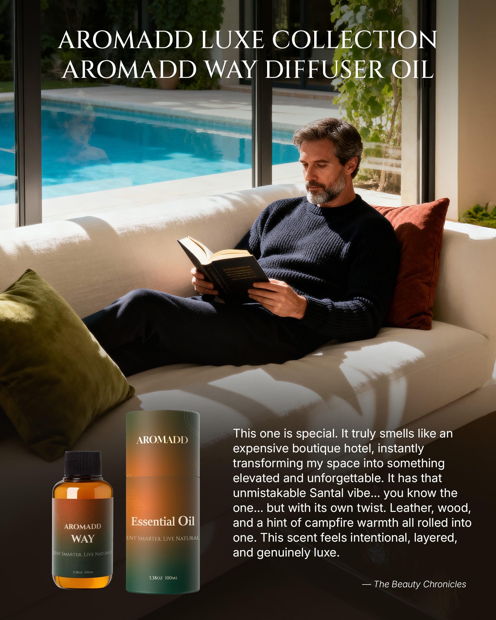 AROMADD Way Diffuser Oil diffuser setup demonstrates versatile diffusion