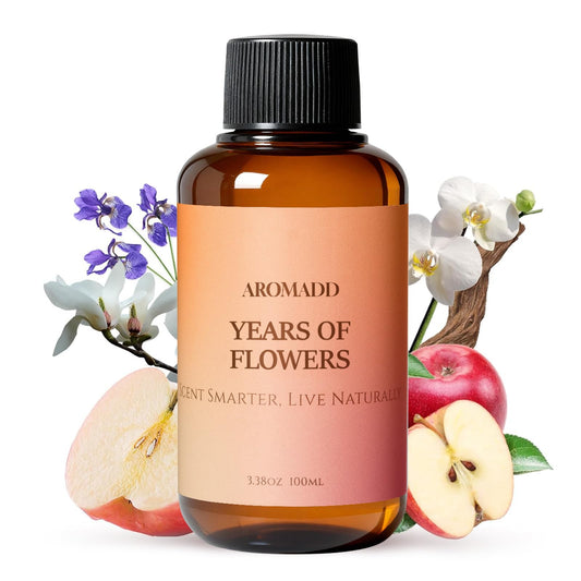 Aromadd Years of Flowers diffuser oil bottle, elevating living room ambiance for a refined scent