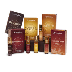 Aromafume Spiritual Awareness frankincense roll-on bottle for meditation focus.