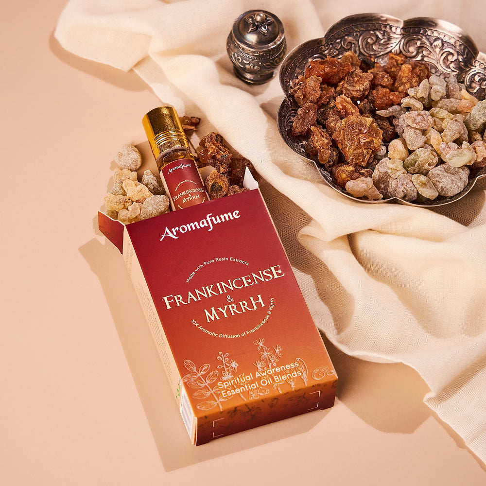Aromafume Spiritual Awareness packaging close-up with sustainable materials.