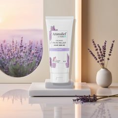 Aromalief hemp cream with menthol provides cooling relief close-up
