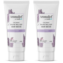Aromalief Lavender Relief Therapy Cream 2PK packaging on box for convenient daily relief
