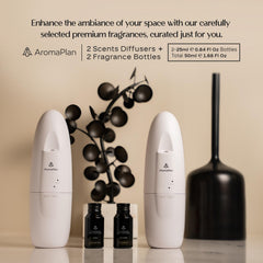 AROMAPLAN no-mess waterless diffuser keeps surfaces clean while distributing fragrance
