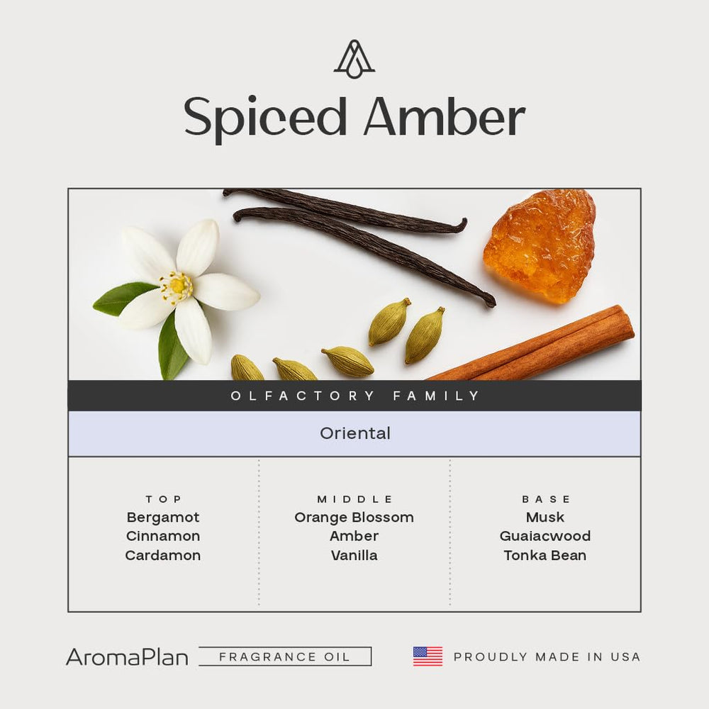 AROMAPLAN Orange Blossom Amber Vanilla diffusing for a sophisticated home ambiance.