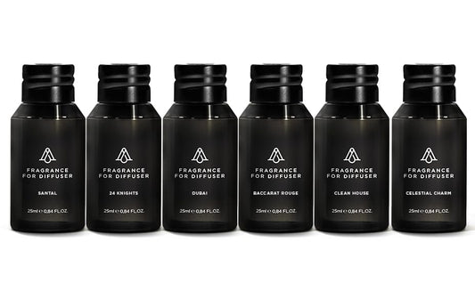 AROMAPLAN Santal bottle diffuser oil creates a warm, inviting living room scent