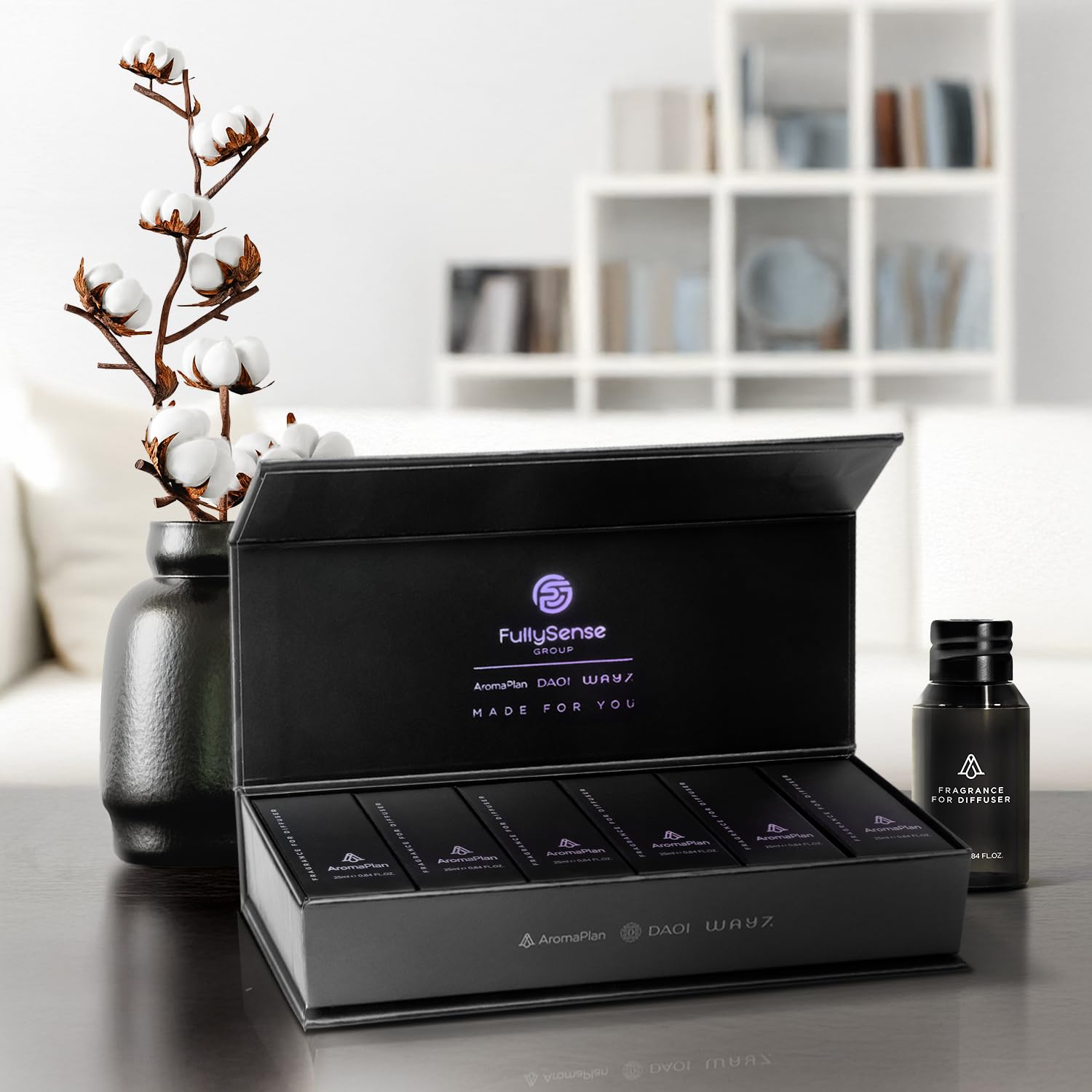 AROMAPLAN Six-pack variety pack box presents versatile scents for any room