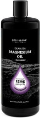 Aromasong Magnesium Spray Lavender bottle ready for soothing routine and leg relief