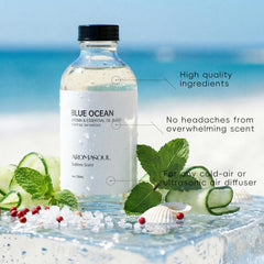 AROMASOUL Blue Ocean diffuser oil ambergris-closeup highlights warm coastal notes
