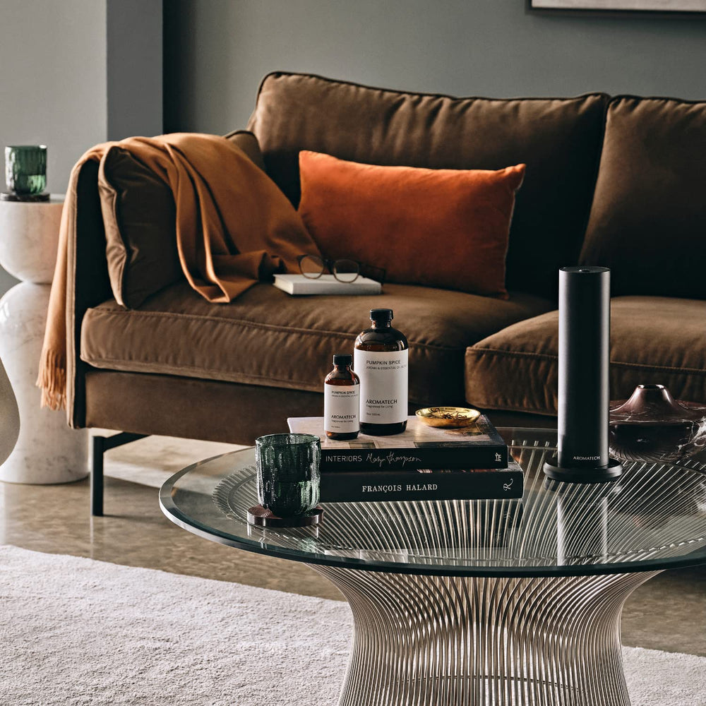 AromaTech Pumpkin Spice nebulizer diffuser delivering hotel-inspired ambience