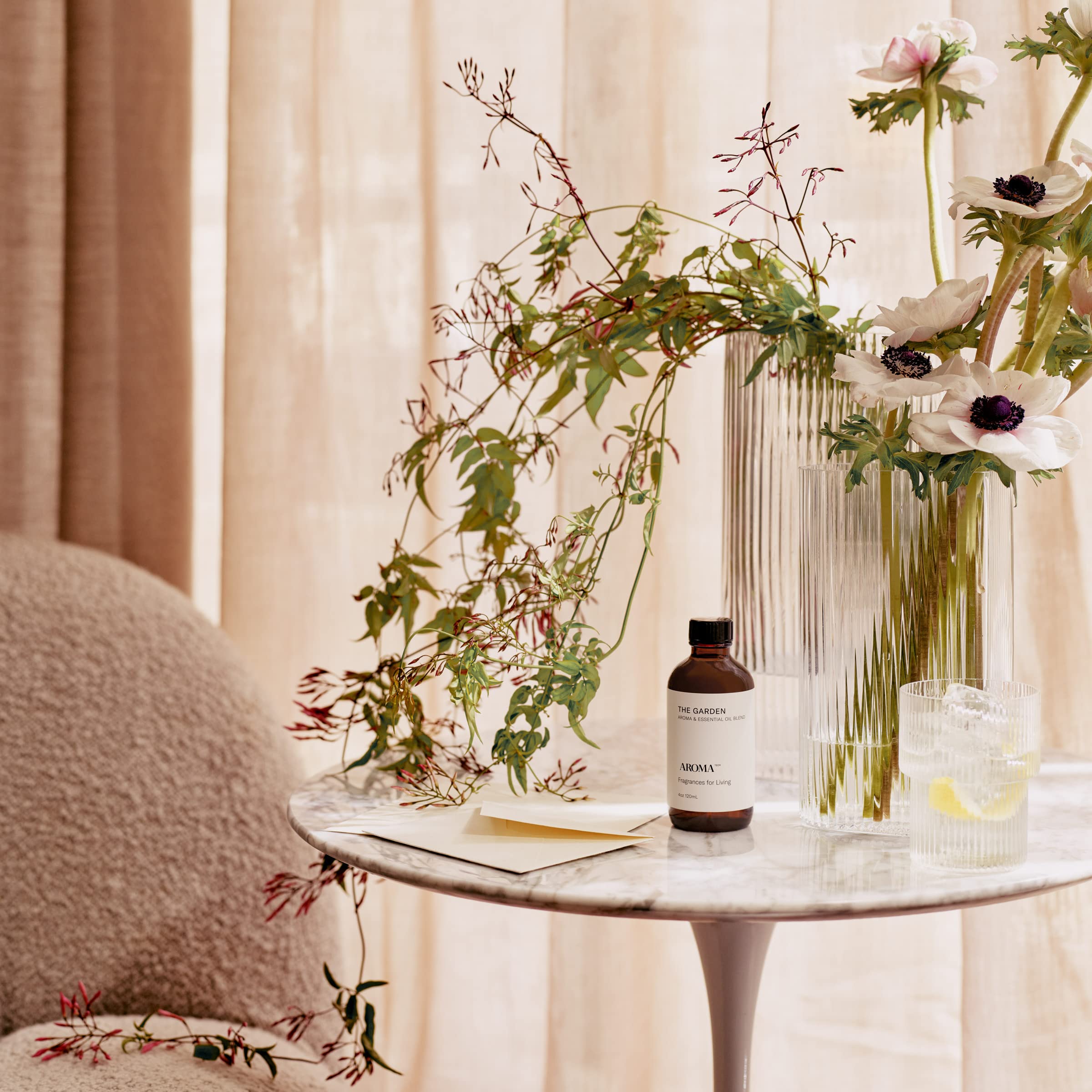 AromaTech The Garden diffuser setup enhances living space mood.