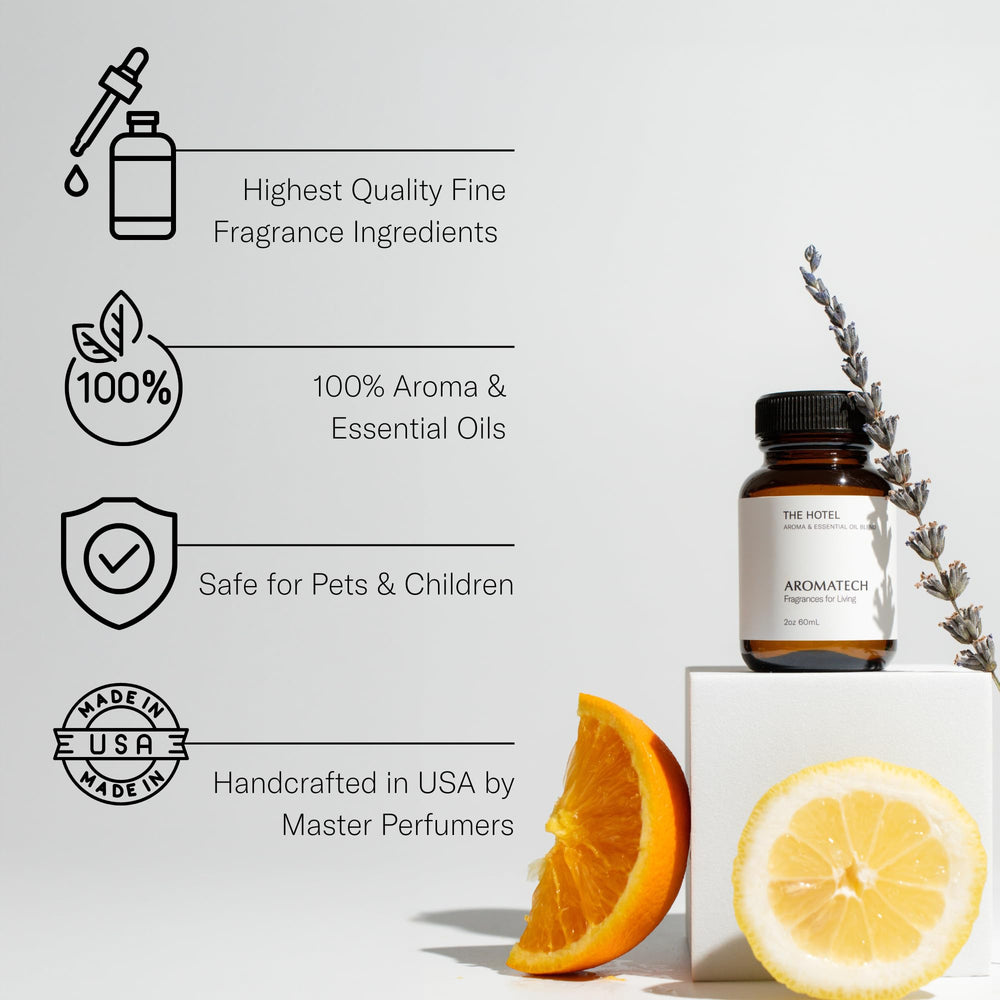 Aromatech The Hotel nebulizing diffuser delivers a concentrated aroma for rooms