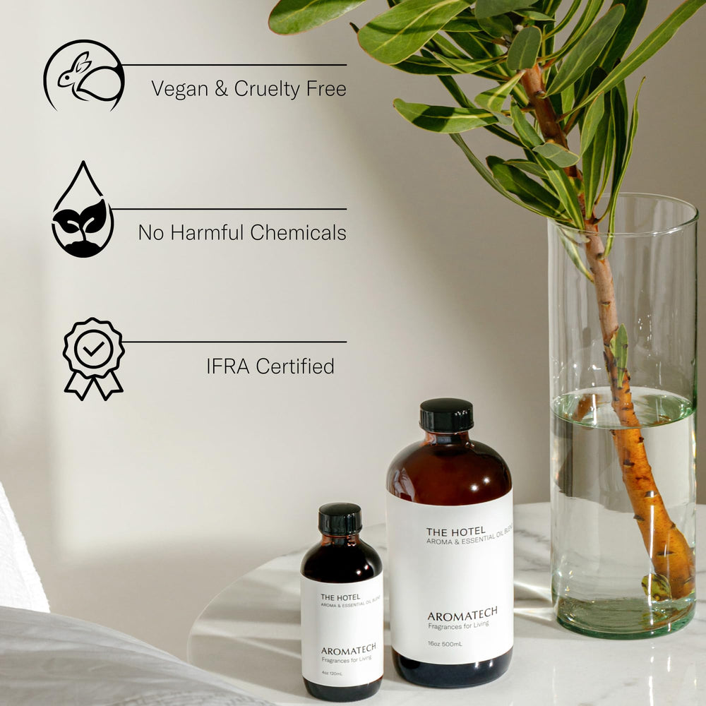 Aromatech The Hotel packaging box showcases luxury presentation