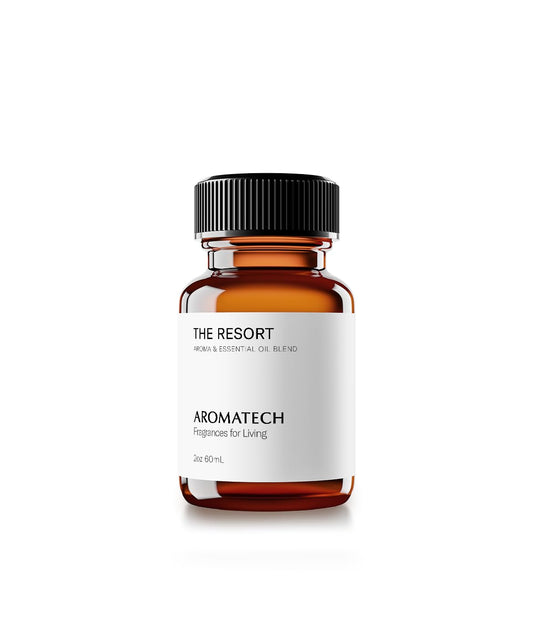 AromaTech The Resort fragrance oil bottle for a tropical diffuser ambiance.