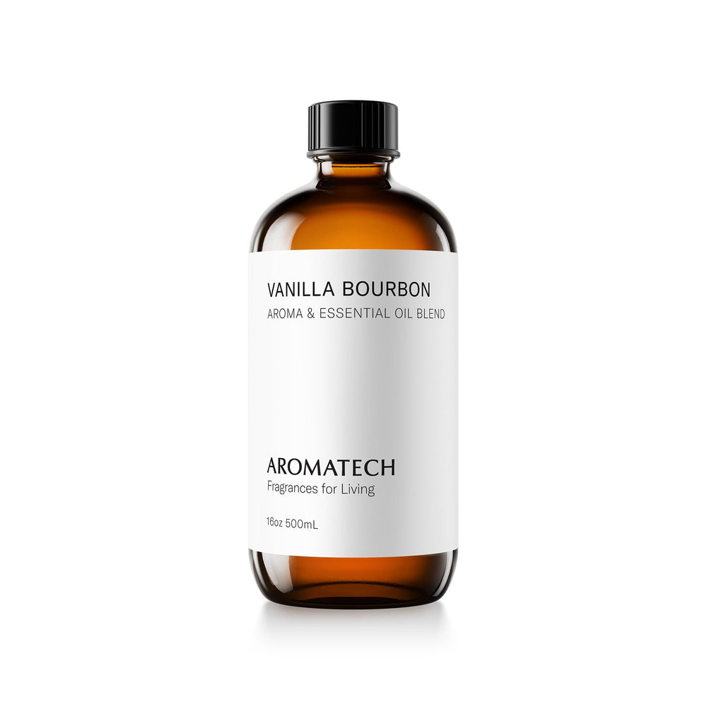 AromaTech Vanilla Bourbon bottle pour to start a warm home fragrance