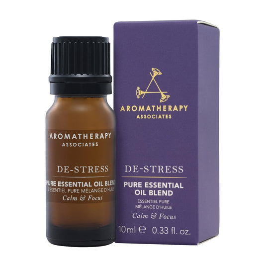 Aromatherapy Associates De-Stress bottle and diffuser for calming focus.
