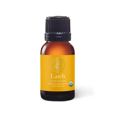 Aromatics International larch-tamarack oil 18ml bottle shown, ideal for diffusion and aromatherapy sessions.