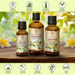 AROMATIKA Jasmine Essential Oil skin application blends into cream for smoother, balanced skin.