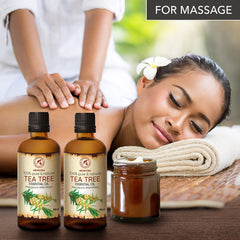 AROMATIKA Tea Tree Oil skincare use for clear, balanced skin.