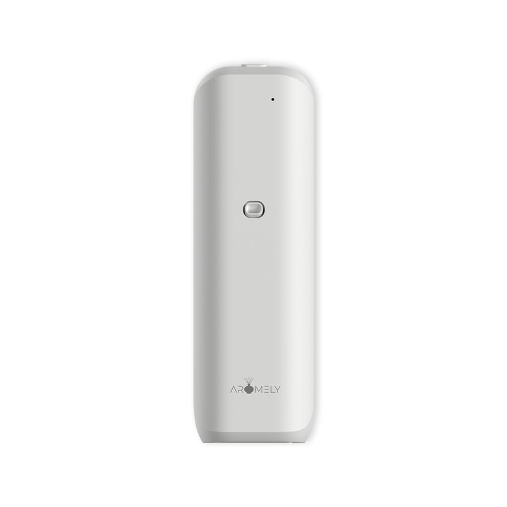 AROMELY ARO Bliss Diffuser front view highlights plug-in design and fragrance potential.