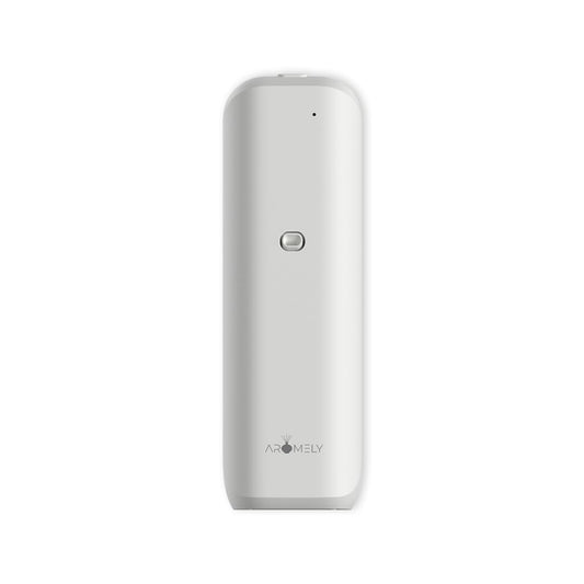 AROMELY ARO Bliss Diffuser front view highlights plug-in design and fragrance potential.