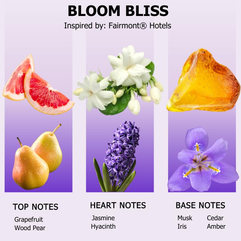 AROMELY Bloom Bliss diffuser mist in air suggests hotel-worthy ambiance at home.