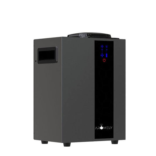 AROMELY Smart Bluetooth Diffuser with app control for personalized schedules.