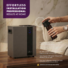 AROMELY waterless nebulizing diffuser with 800ml bottle for long-lasting fragrance.