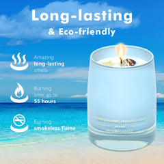 AROZEN Ocean Scented Candle crystal inside adds a mindful decor touch