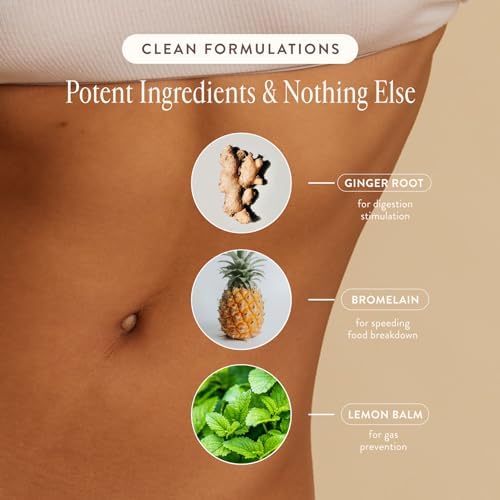 Close-up of Arrae Bloat capsules for easy post-meal use.