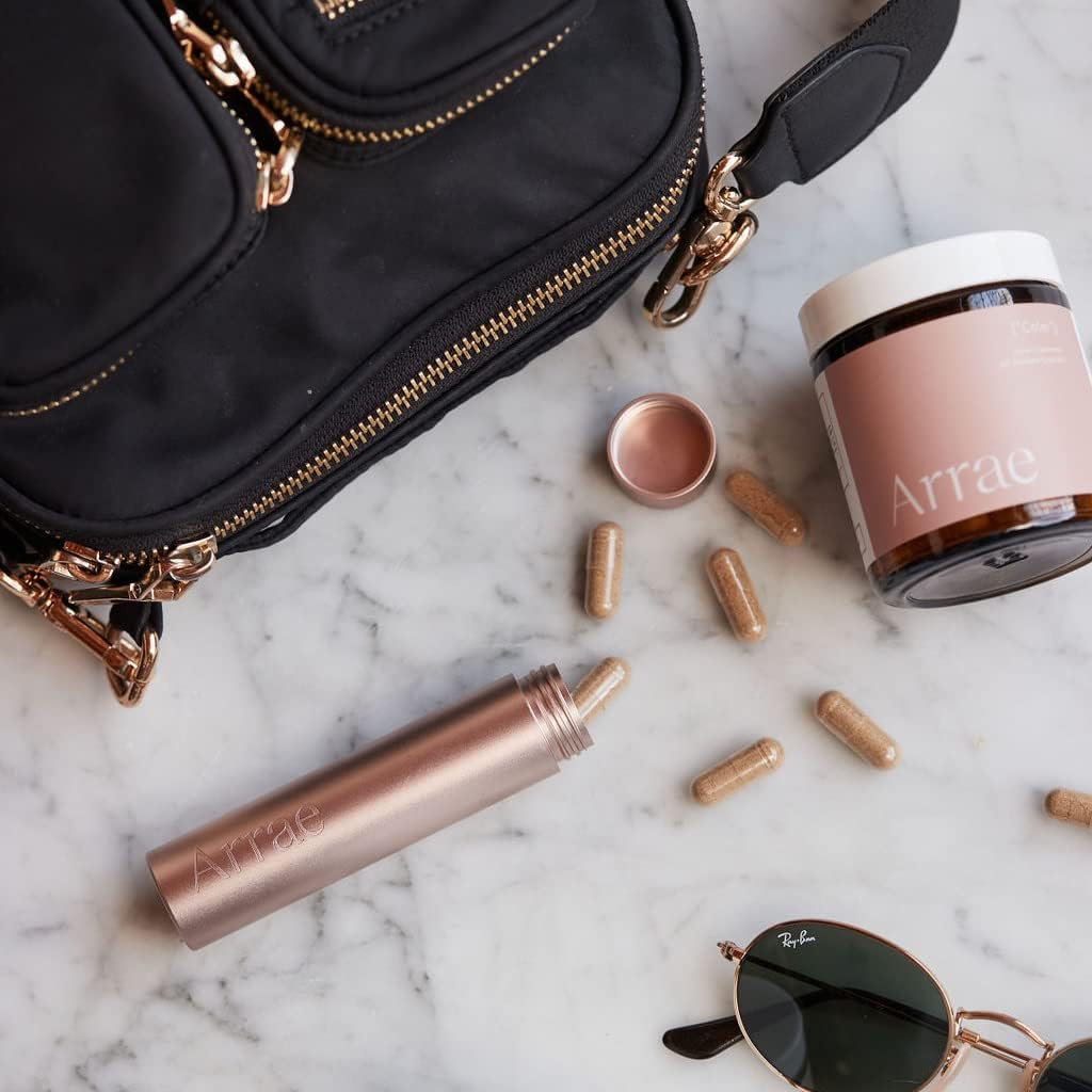 Arrae Calm pill tray scene for a simple daily routine.