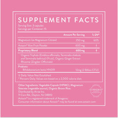 Arrae capsules with water illustrating simple daily intake.