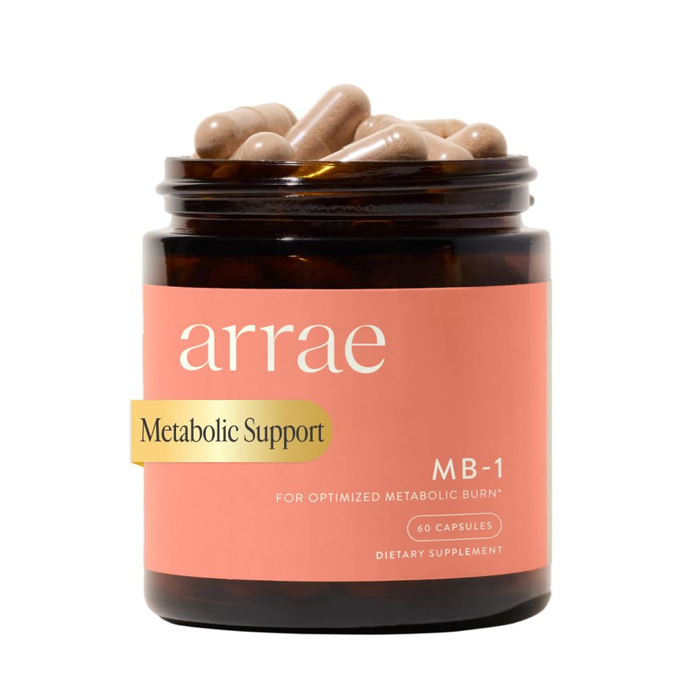 Arrae MB-1 bottle front view highlighting natural appetite support
