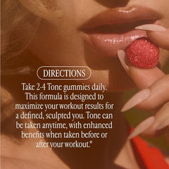 Arrae Tone Gummies packaging front, a tasty way to boost lean muscle.