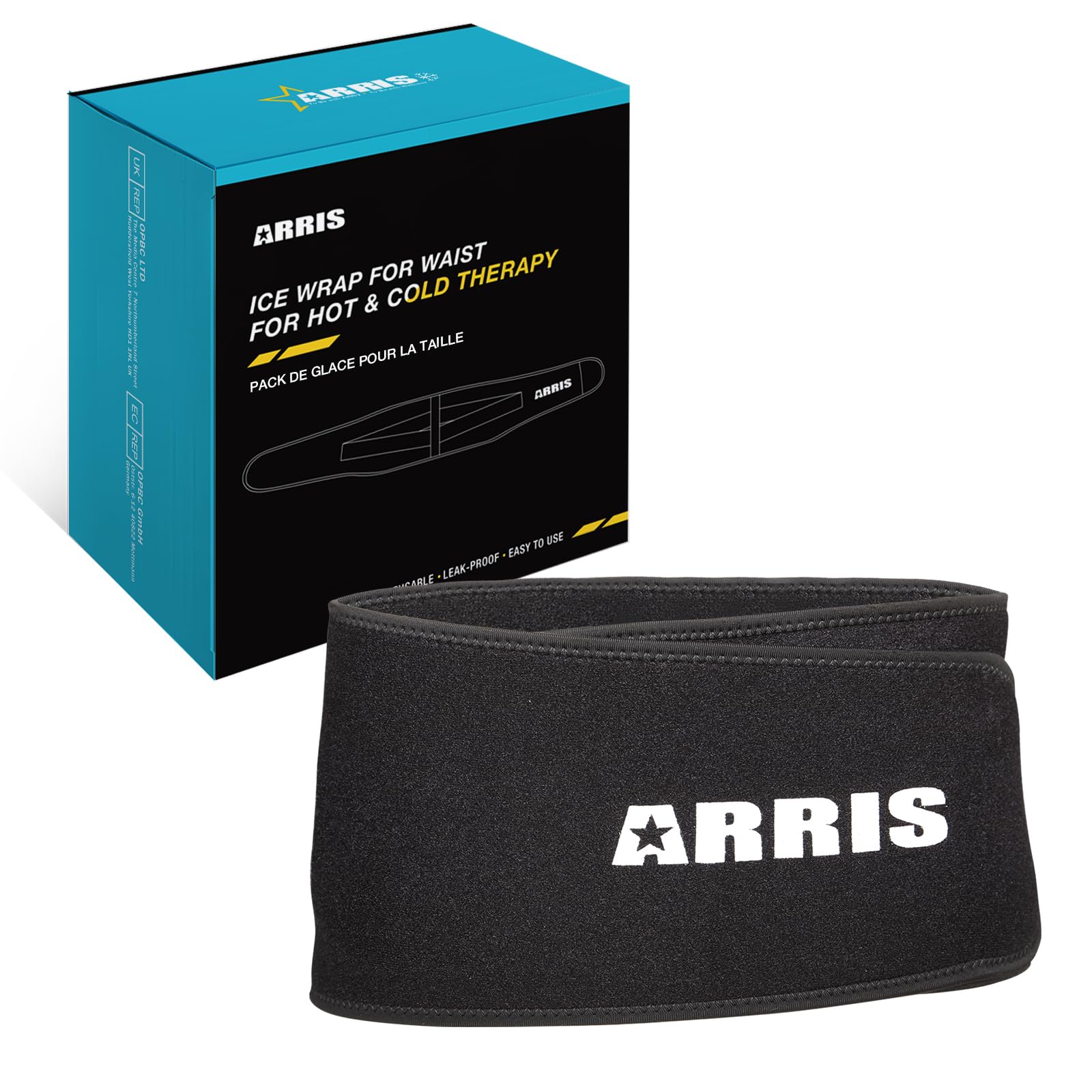 ARRIS back wrap with belt supports comfortable wear daily.