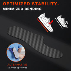 ARRIS carbon fiber insole provides stable arch support during activity.