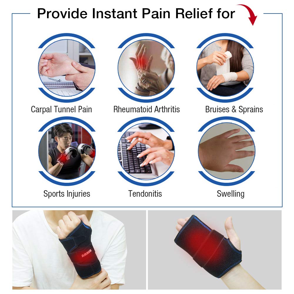 ARRIS wrist wrap demonstrating ergonomic design contouring to the hand for comfort