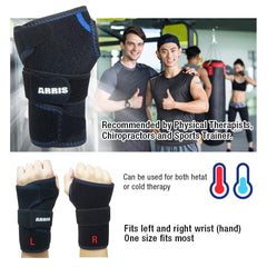 ARRIS wrist wrap designed to fit XS to XXL for versatile sizing