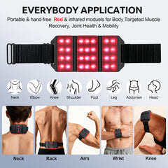 Arsoma red light therapy belt on ankle enhances circulation and comfort