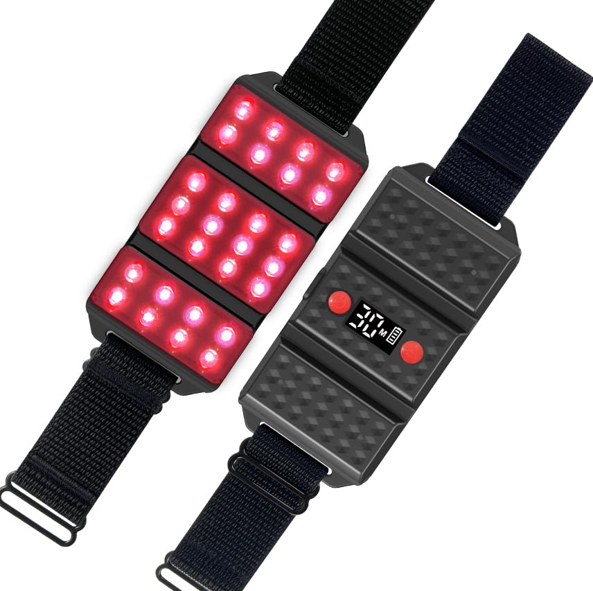 Arsoma red light therapy belt on wrist promotes gentle warmth and circulation
