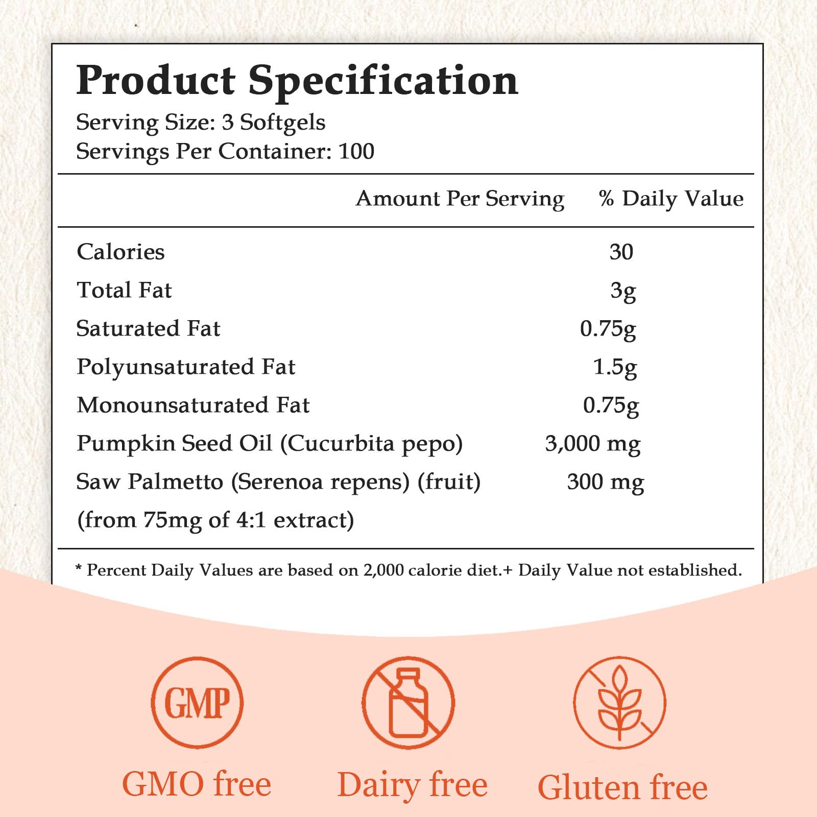 ARSYCHLL dual‑effect formula label emphasizes pumpkin seed oil and saw palmetto.