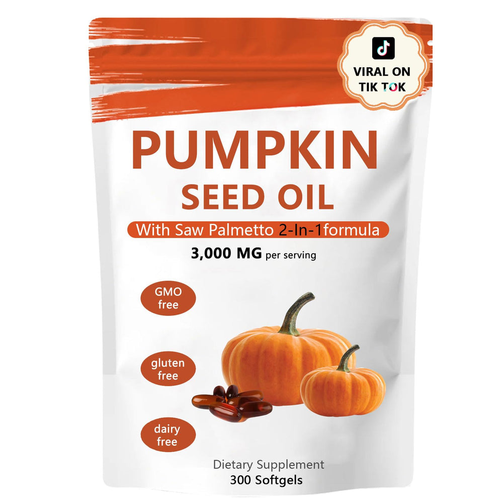 ARSYCHLL pumpkin seed oil capsules bottle highlighting dual‑effect formula for hair and skin.
